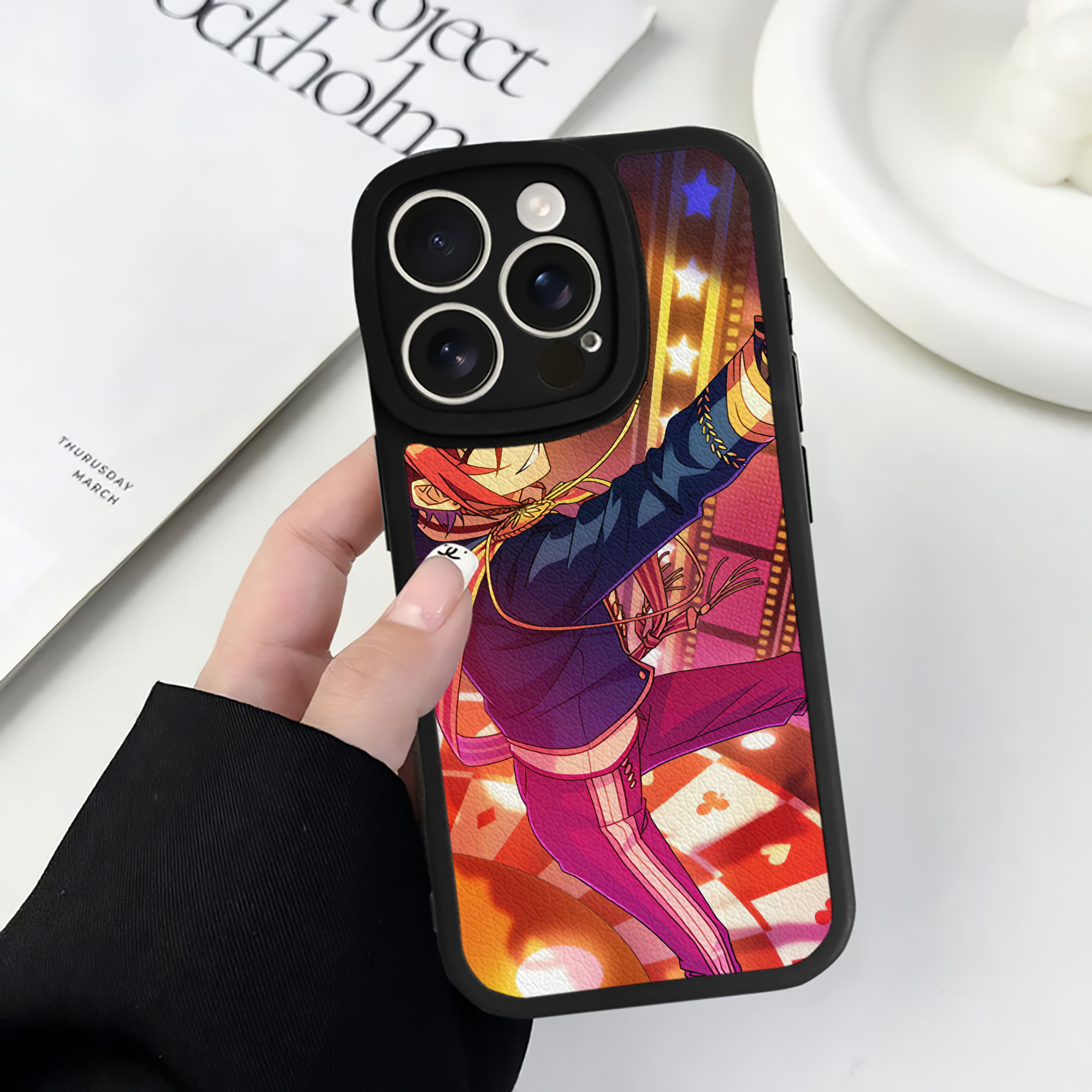 （画像用） あんさんぶるスターズ! Ensemble Stars 【iPhone 16シリーズ対応】シリコンスマホケース（レザー調） 材質：シリコン